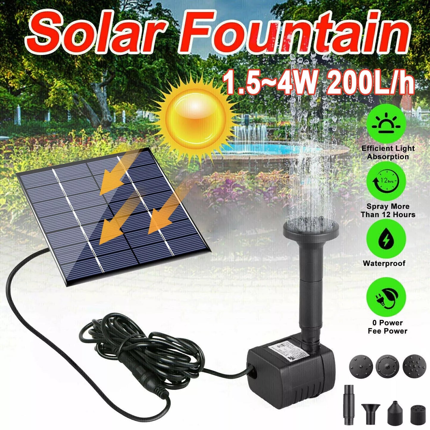 Ctx™ Solar Power Fountain Pump