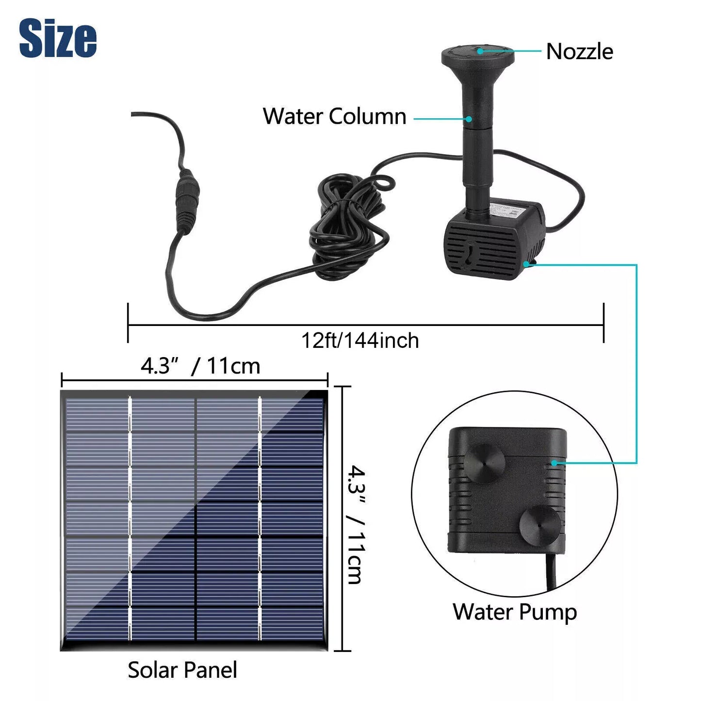 Ctx™ Solar Power Fountain Pump