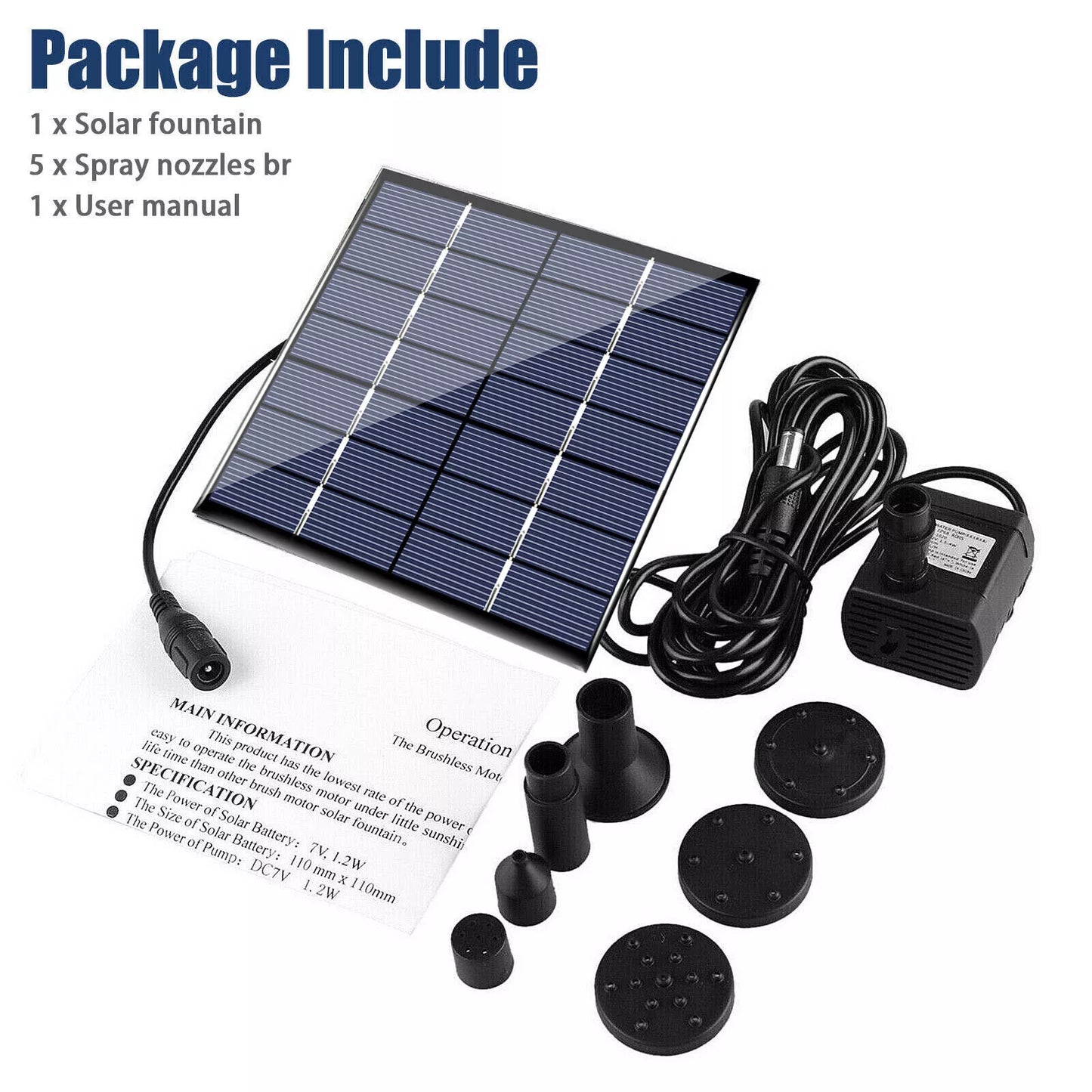 Ctx™ Solar Power Fountain Pump