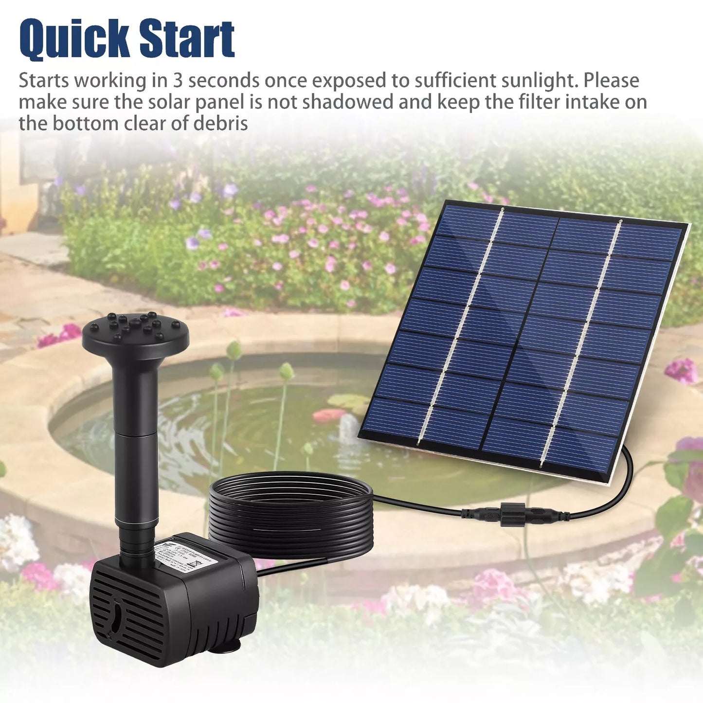 Ctx™ Solar Power Fountain Pump